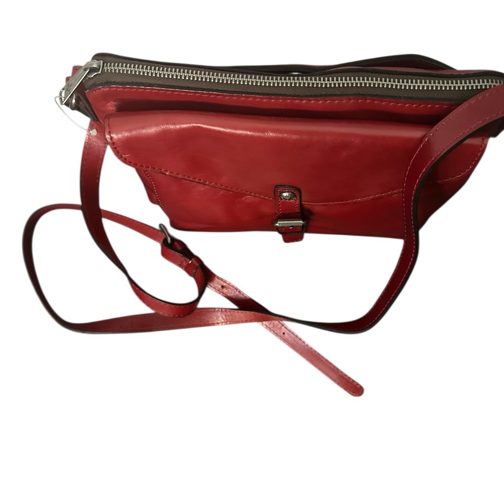 Patricia Nash Avellino Leather Crossbody Organizer Bag - Berry Red Heritage - Picture 4 of 8